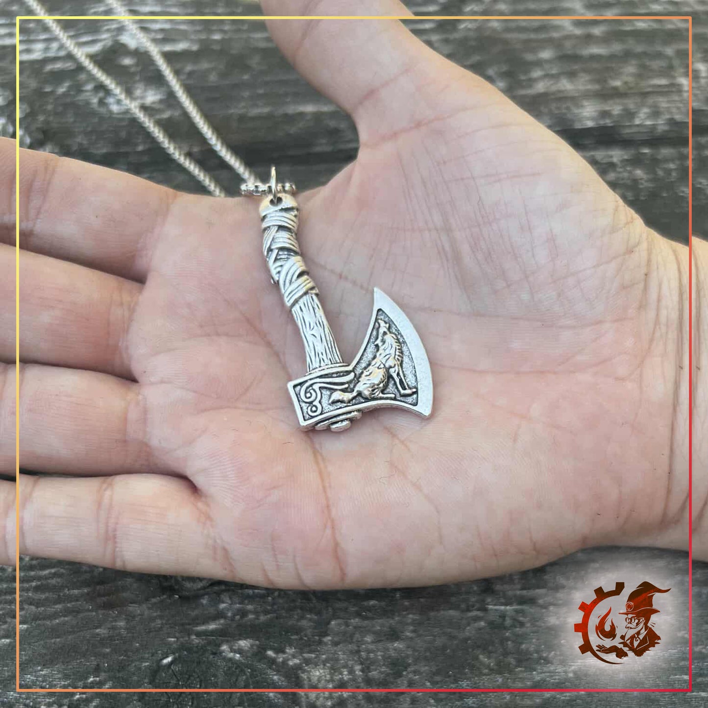 Viking Axe Pendant Necklace