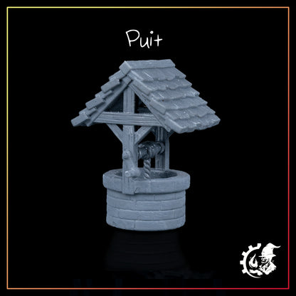 Mini-kit Village et utilitaires de départ – Accessoires en résine