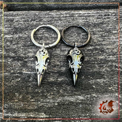 Earrings: Crow's heads