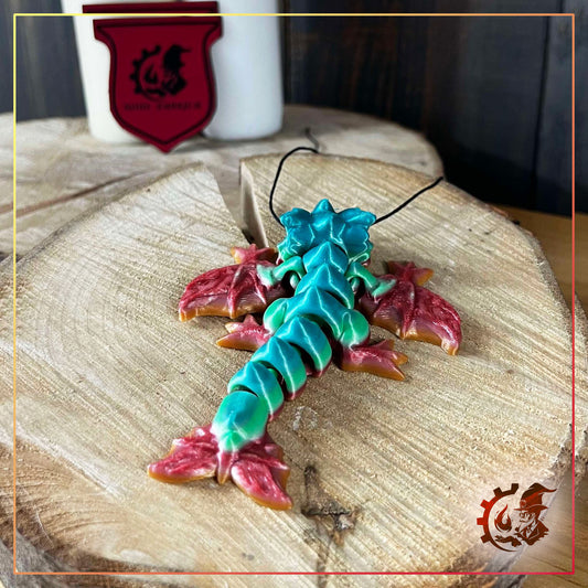 Baby dragon articulated necklace