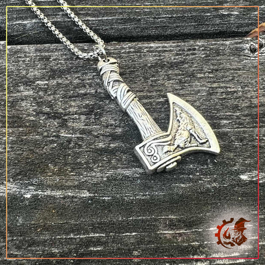 Viking Axe Pendant Necklace