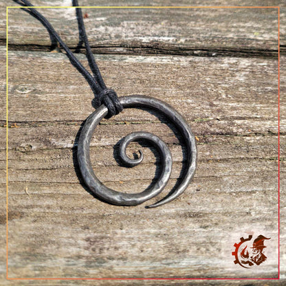 Spiral Pendant - Hand-Forged