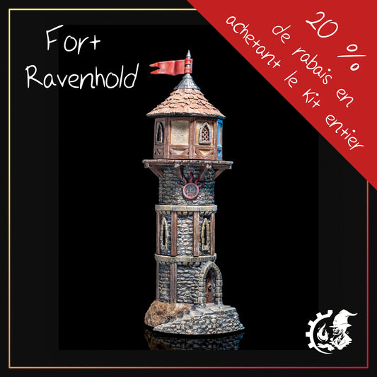Ensemble Ravenhold (Fort-du-Corbeau) – Accessoires en résine et PLA